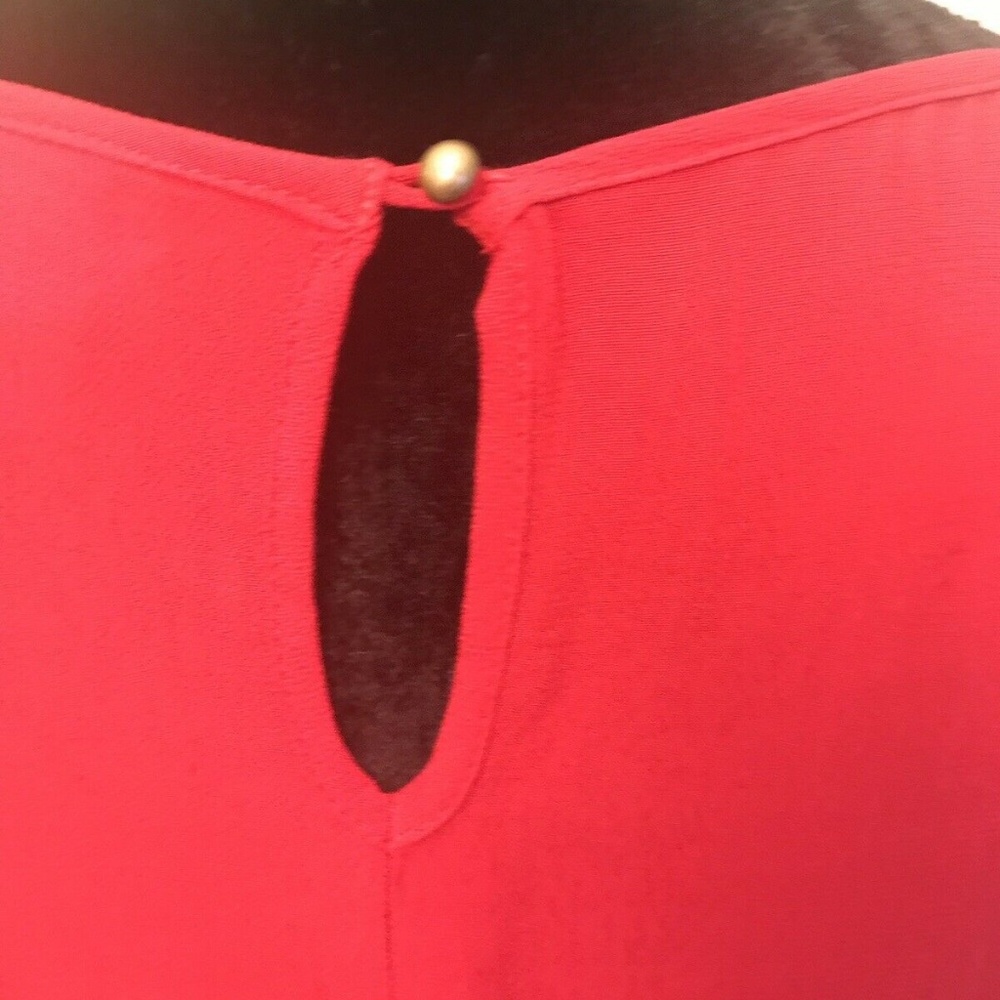 NWT Mossimo Women's  Red Peasant Blouse - Picture 5 of 7